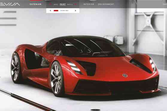 Lotus shows off configurator for PhP 106M Evija EV hypercar image