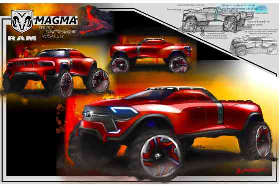 These futuristic Ram trucks were sketched by high school students image