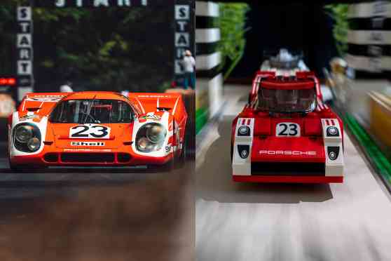 Porsche recreates some great photos with Lego image