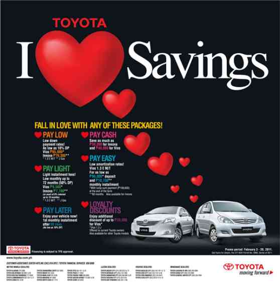 Toyota Launches I Love Savings Promo image