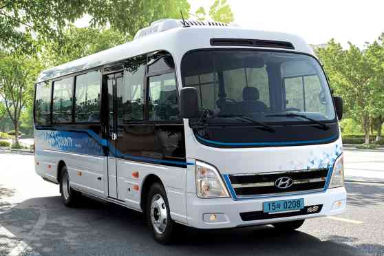 Hyundai County Electric minibus is a zero emissions people carrier image