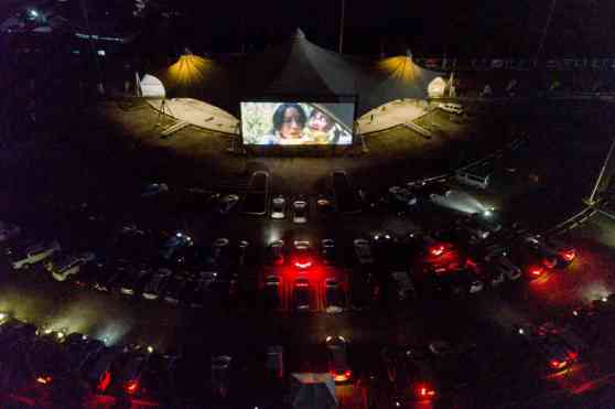 This is what SM Pampanga drive-in cinema looks like image