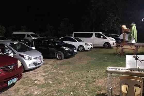 Tacloban church has started drive-in Sunday mass image