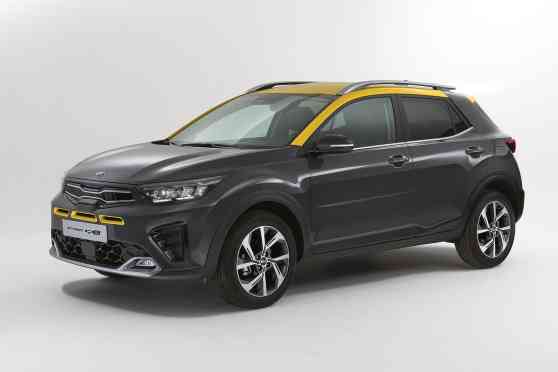2021 Kia Stonic GT Line shown with unique look, yellow roof image