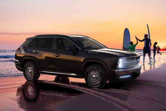 This retro Chevy-style SUV is actually a Toyota RAV4 image