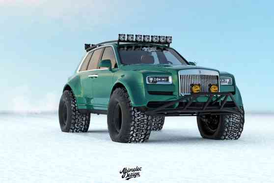 Someone (digitally) turned a Rolls-Royce Cullinan into an Arctic Truck image