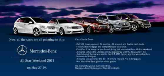 Buy a Mercedes-Benz get Free iPad 2 image