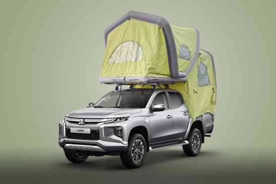 Forget roof racks, this Mitsubishi Strada has a roof tent image
