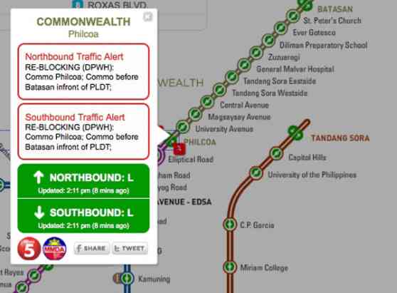 MMDA upgrades their Traffic Navigator image
