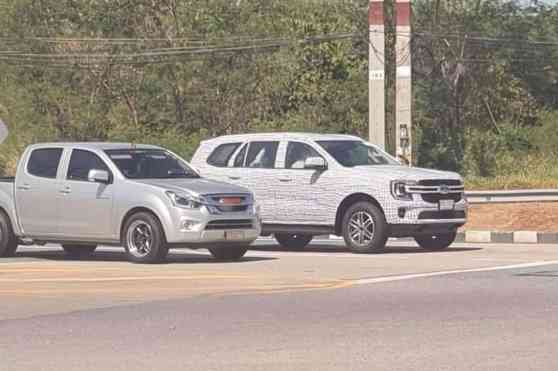 2023 Ford Everest prototype spotted with new Ranger look image