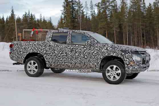 Next-gen Mitsubishi Strada test mule caught with Mirage headlights image