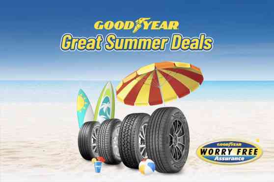 Drive worry-free with Goodyear's great summer deals promo image