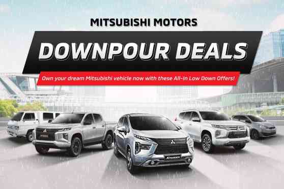 Catch low DP offers with Mitsubishi's Downpour Deals promo image
