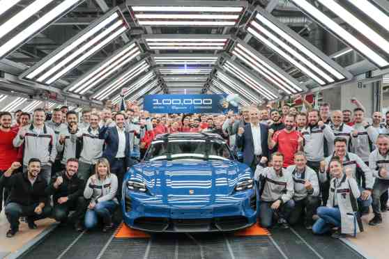 Porsche has produced their 100,000th Taycan image