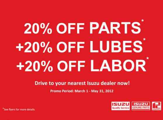Isuzu launches 20+20+20 service promo image