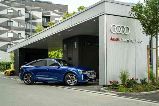 Audi powers EV charging station with recycled e-tron batteries image