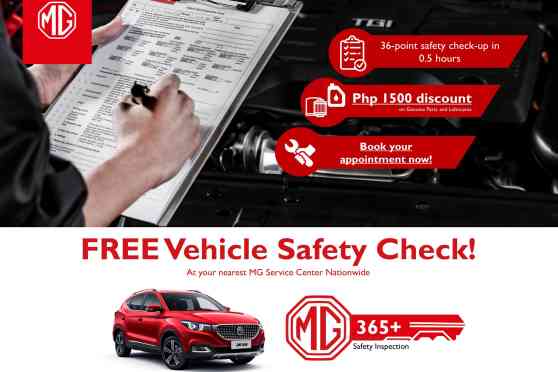 MG offers 365+ Free Safety Check for the holidays image