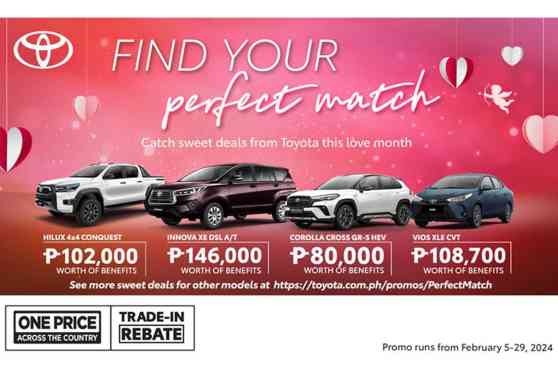 The Perfect Match: Toyota PH offering sweet deals this February image