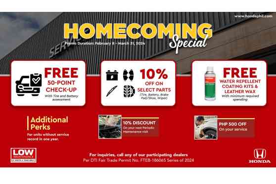 Keep your Honda in tip-top shape with HCPI&rsquo;s special PMS promos image
