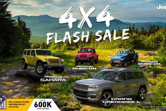 Get up to PHP 600K off in Jeep's 4x4 Flash Sale this weekend image