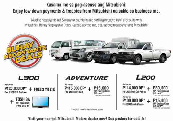 Mitsubishi Motors Philippines offers a deal for your business image
