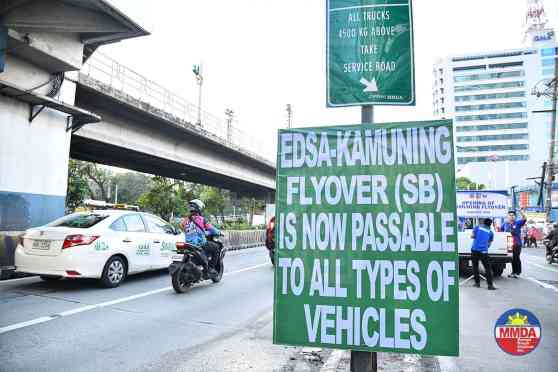 EDSA Kamuning Flyover Southbound reopens ahead of schedule image