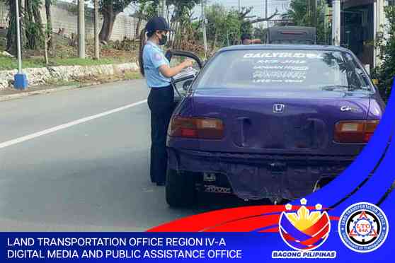 4,504 drivers apprehended for not wearing seatbelt in Region 4A image