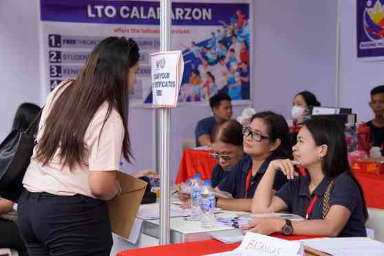 LTO branches in CALABARZON will be open on Saturdays of Nov-Dec image