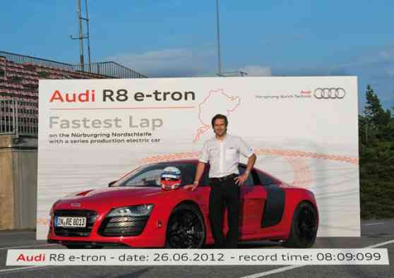Audi R8 e-tron sets record time in Nurburgring image