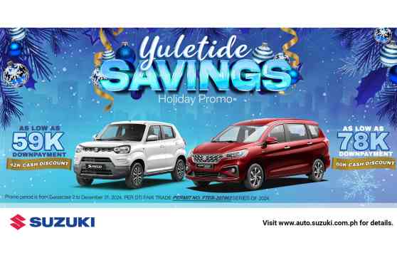 Bring home a Suzuki for the holidays with Yuletide Savings Promo image