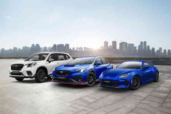Subaru dresses up 2025 Forester, BRZ, WRX with STI style kits image