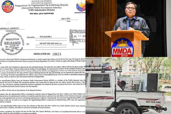 MMDA on Not For Hire video: Enforcer exceeded his authority image