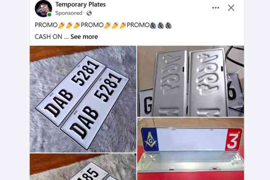 LTO to intensify ops against vehicles with fake license plates image