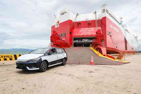 BYD's dedicated RoRo completes maiden voyage, delivers 1,500+ NEVs to PH image