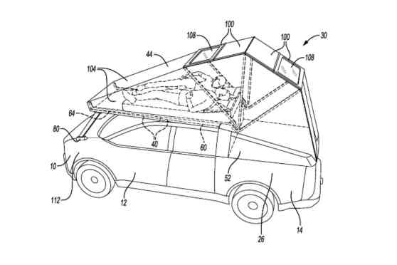 Ford patents integrated rooftop tents for pickup trucks image