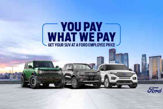 Get a Ford SUV at Blue Oval employee prices this October image