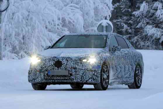 SPIED: Mercedes-Benz C-Class with EQ Technology spotted in the snow image