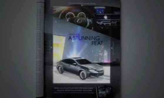 Lexus ES brings print ad to life image