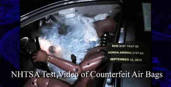 NHTSA uncovers counterfeit airbag ring image