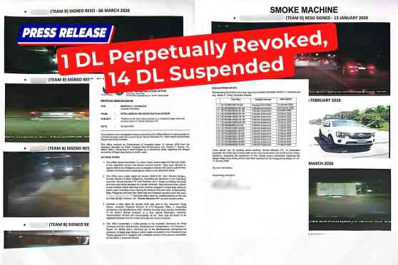 LTO: Driver's licenses of several street racers get suspended, revoked image