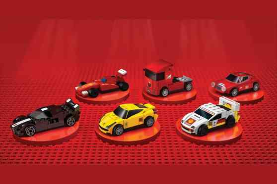 Shell extends LEGO Ferrari model car promo image