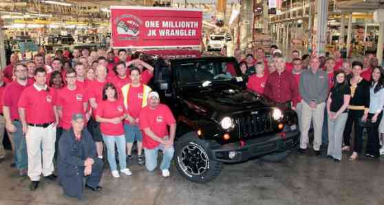 Jeep builds one-millionth JK Wrangler image