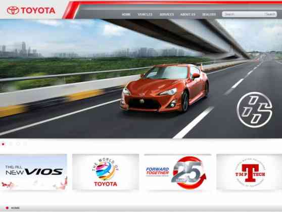 Toyota PH features revamped site image