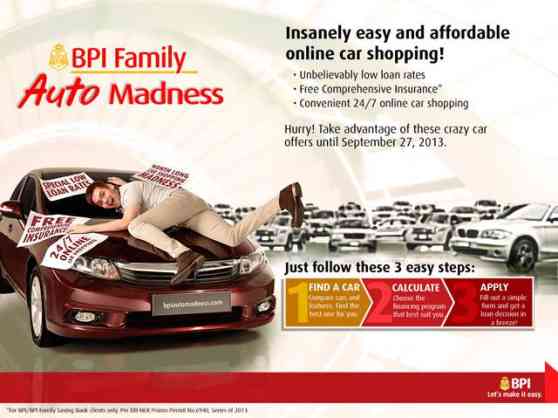 BPI Family Auto Loan to hold 2nd Online Auto Madness image