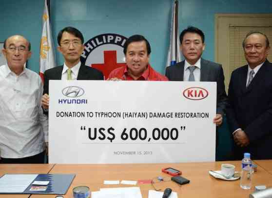 Hyundai and Kia Motors donate PhP 25 million for Haiyan recovery image