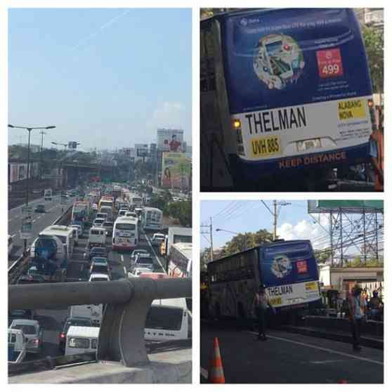 Thelman Transit bus crashes along SLEX image