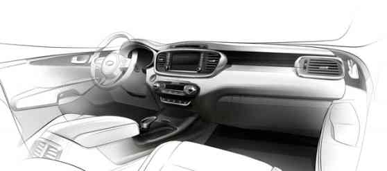2015 Kia Sorento interior teased with sketch image