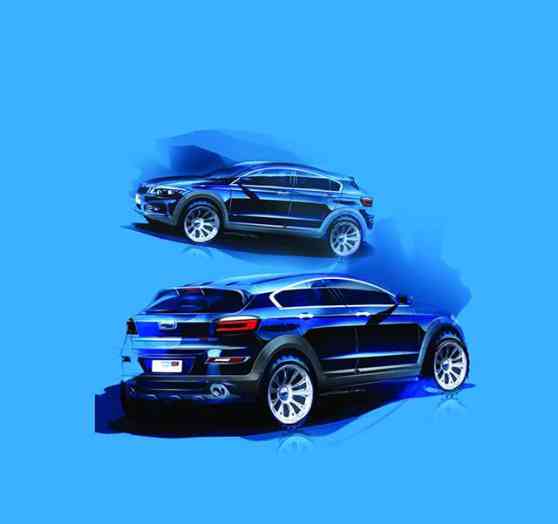 Guangzhou 2014 Preview: Qoros releases sketches of 3 City SUV image