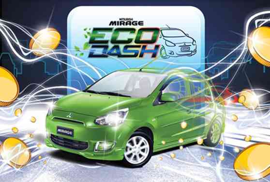 Play the Mitsubishi Mirage Eco Dash game to win a brand new car image