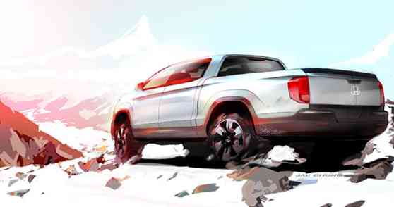 Chicago 2015: Next-gen Honda Ridgeline previewed with sketch image